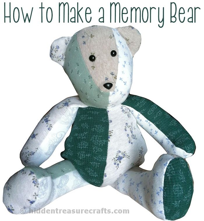 How to Make a Memory Bear  Hidden Treasure Crafts and Quilting